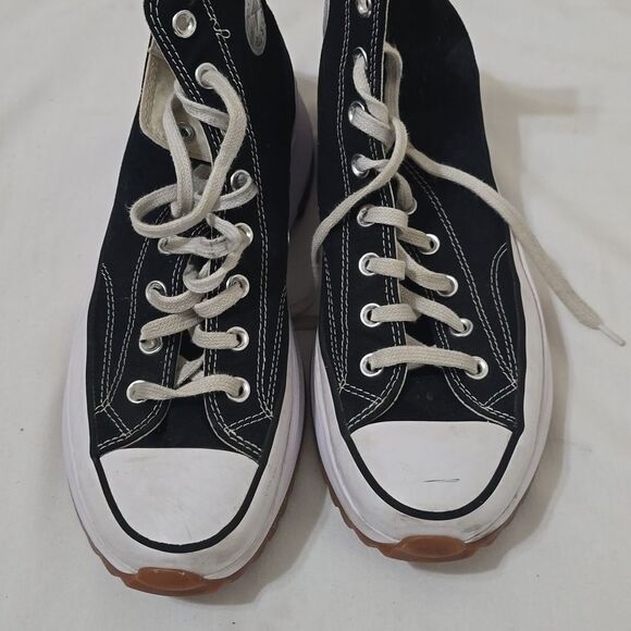 Converse Run Star Hike Hi Women's Size 12.5 Mens 11 Black White Gum Sneakers - Picture 2 of 10